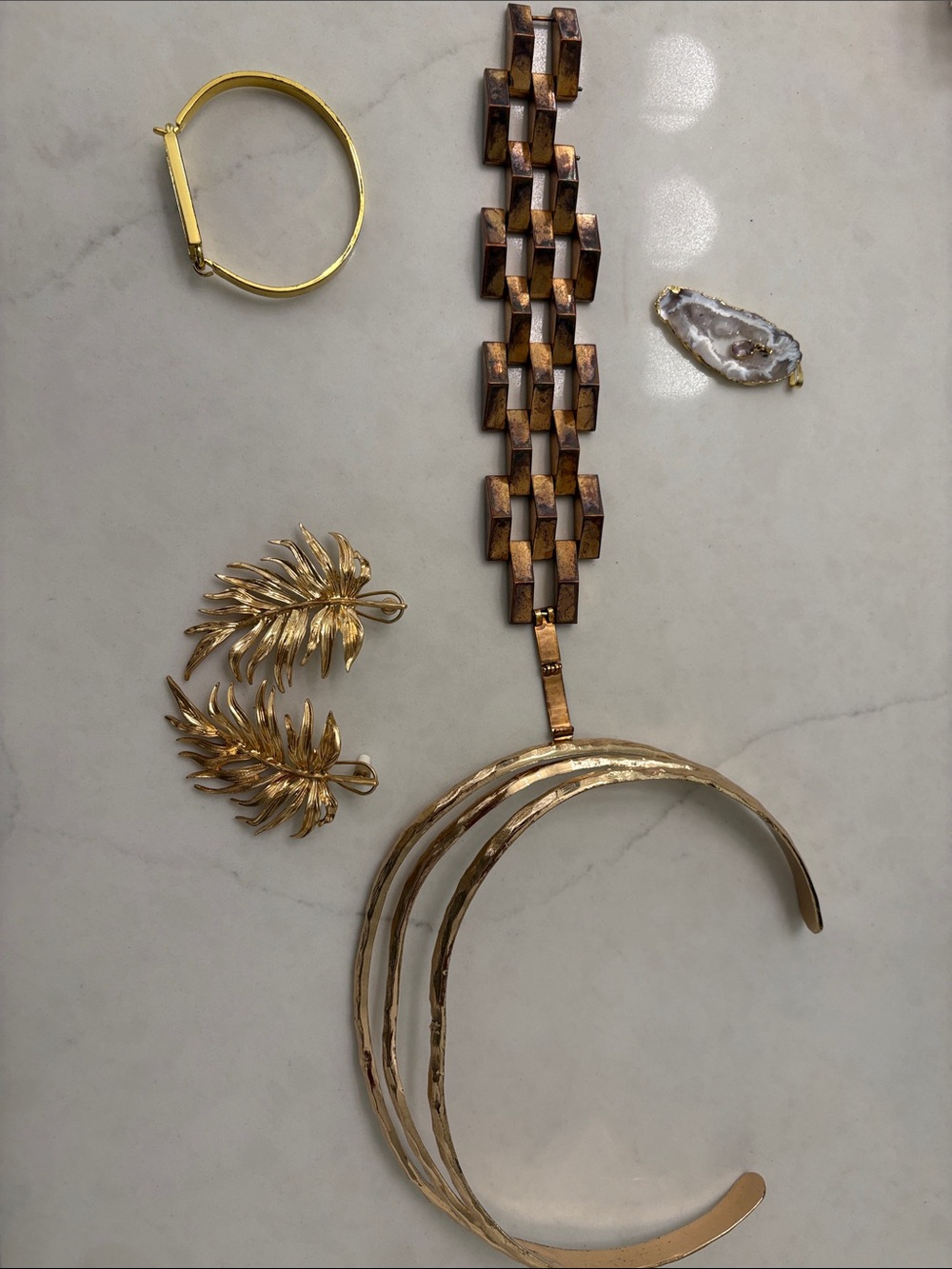 Gold-Tone Statement Collar Necklace - Women Jewelry Necklaces